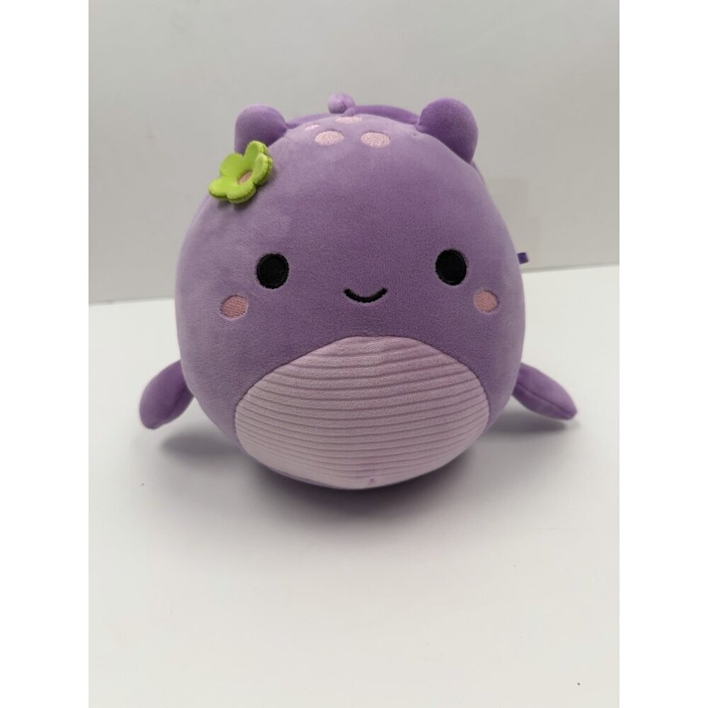 Squishmallows Shon the Purple Loch Ness Monster W Flower